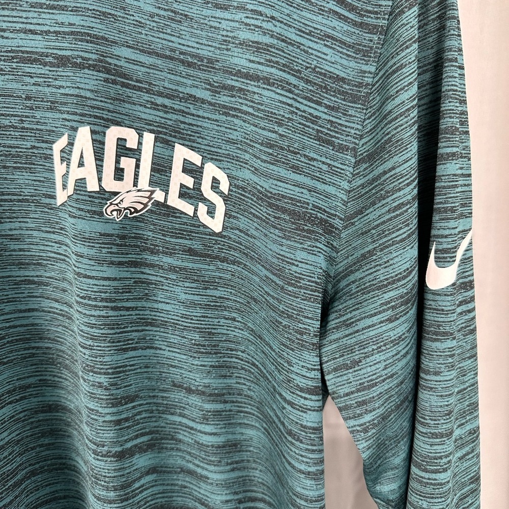 The Nike Tee Onfield Apparel Long Sleeves Philadelphia Eagles Small Mens Green - Picture 2 of 7